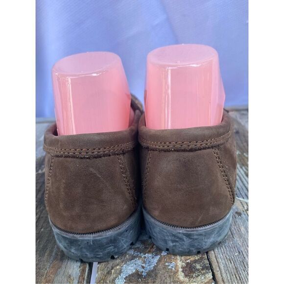 G.H. Bass & Co Brown Suede Leather Loafers Size 9 M Lug Sole Moc Toe Slip On Sho - Picture 6 of 9